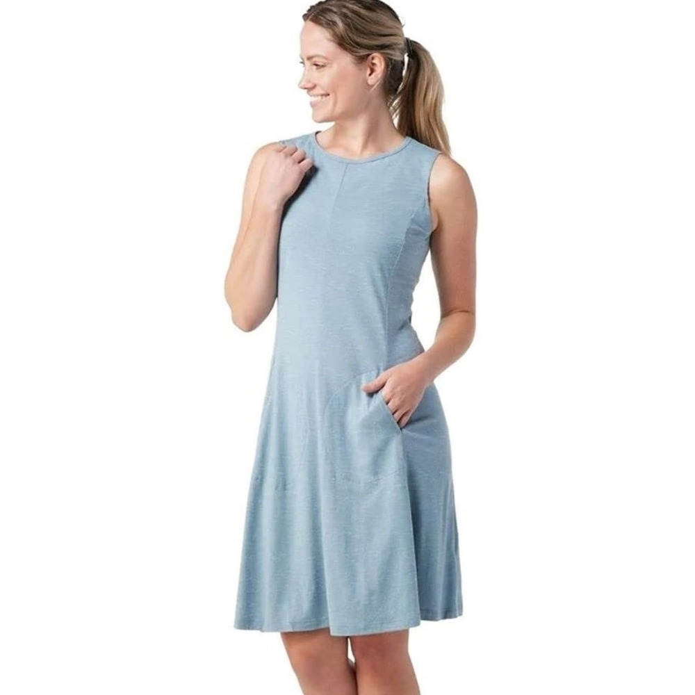 Smartwool Everyday Exploration Merino Tank Dress Women S Blue Outdoor Travelwear